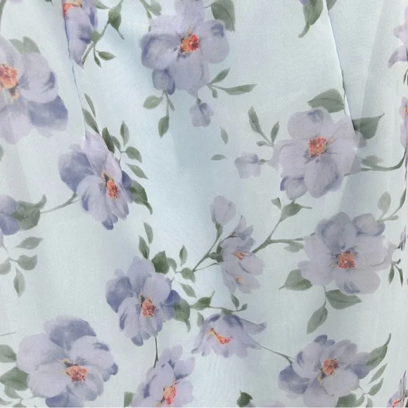 Lulu's Light Blue Floral Maxi Dress - Picture 8 of 11